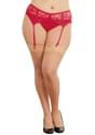 Women's Plus Red Lace Garter Belt UPD